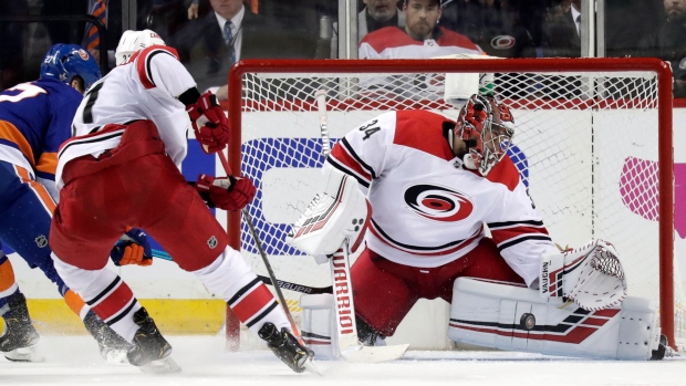 UNSTOPPABLE JERKS: 'Canes sweep past Islanders into conference final