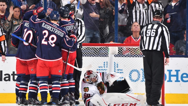 Blue Jackets beat Blackhawks for first win