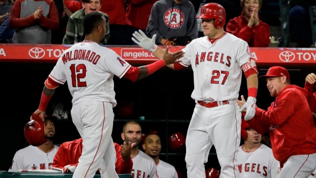 MRI on Mike Trout's tight hamstring looks normal, Angels say