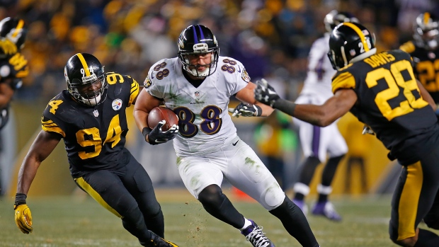 Ravens TE Pitta injures hip again; status for 2017 uncertain