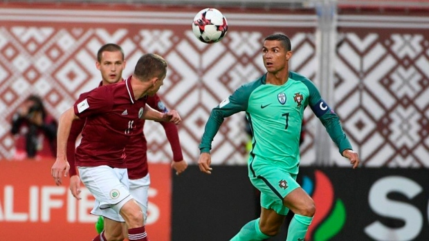 Cristiano Ronaldo starts for Portugal against Latvia