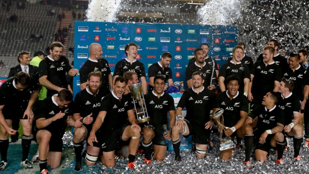 All Blacks celebrate