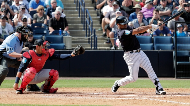 Russell Wilson looks good in the video of his at-bat for the Yankees 