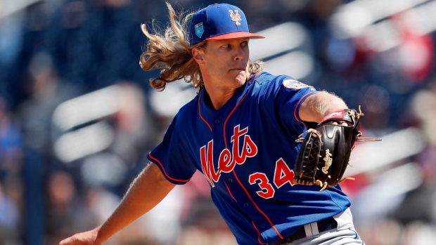 Noah Syndergaard of New York Mets suffered partial tear of right