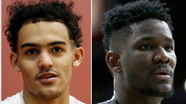 Trae Young and DeAndre Ayton