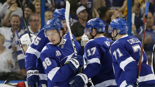 Lightning's Sergachev stops to sign fan's jersey outside Amalie Arena