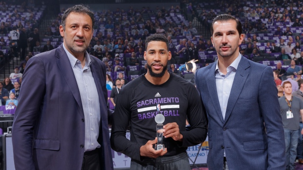 Peja Stojakovic, Vlade Divac, and Garrett Temple