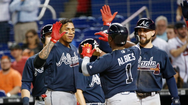 Albies hits a slam, Braves roll past Marlins - TSN.ca