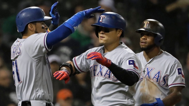 Texas Rangers - Shin-Soo Choo and his wife Mia awarded six