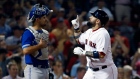 Sandy Leon celebrates