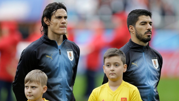 Edinson Cavani and Luis Suarez