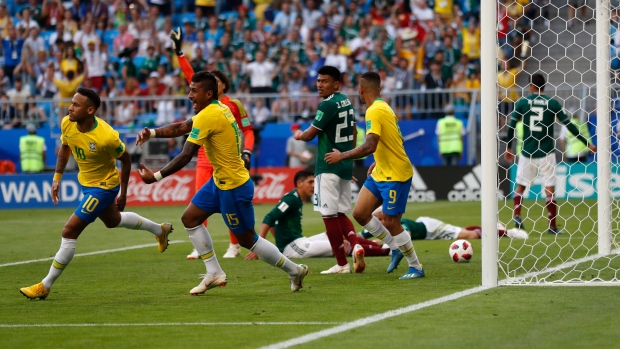 Neymar scores, Brazil advances to quarterfinals at World Cup