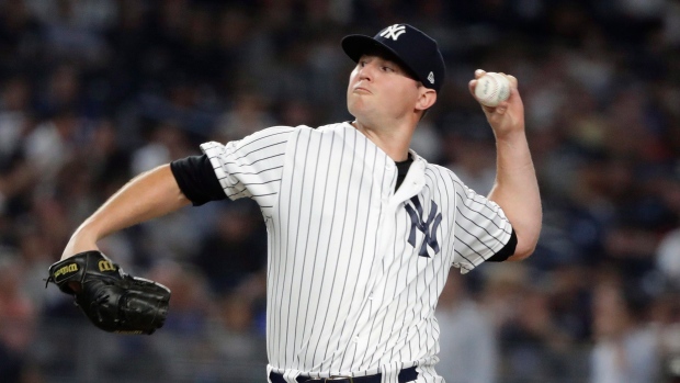 Another setback for Yankees LHP Britton, back on IL (elbow)