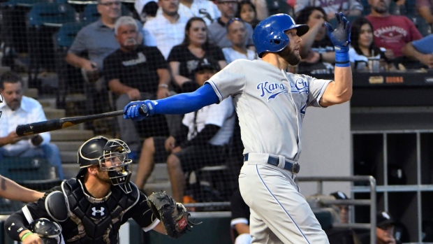 Alex Gordon, Whit Merrifield, KC // August 6, 2018 v CHC