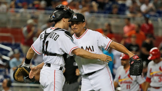 Dietrich gets four hits as Marlins beat Cards 