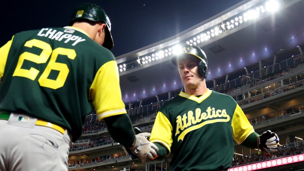 Matt Olson's homer backs Sean Manaea, A's beat Astros again