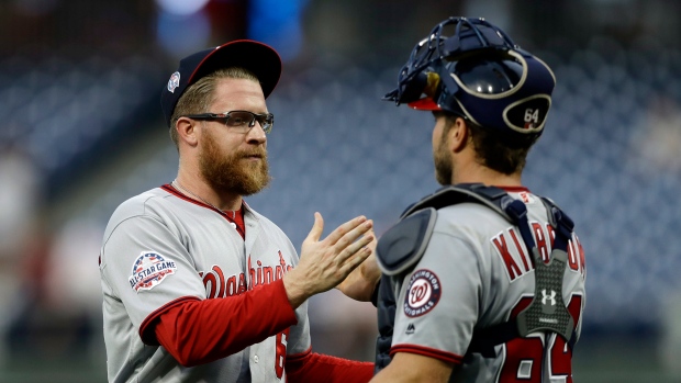 Juan Soto leaves game with shoulder contusion after being hit by