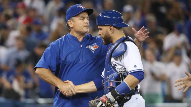 TORONTO, ON - MARCH 29: Toronto Blue Jays Catcher Russell Martin