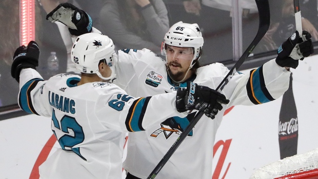 Timo Meier scores franchise-record five goals as Sharks rout Kings