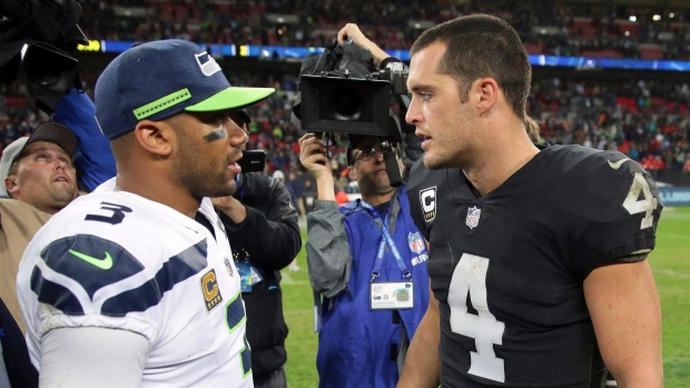 Seahawks Player Runs From Sideline to Field After Derek Carr