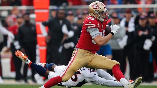 George Kittle's 85-yard touchdown reception helps lift 49ers