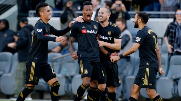 LAFC players celebrate