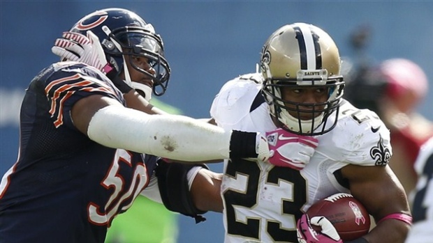 Saints once again without running backs Thomas and Robinson; Hawthorne also  out 