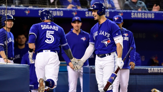 Toronto Blue Jays celebrate