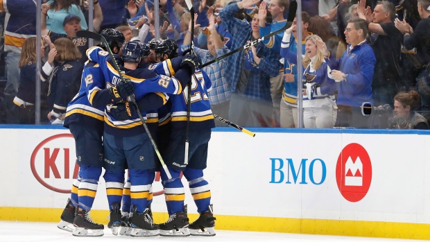 St. Louis Blues celebrate