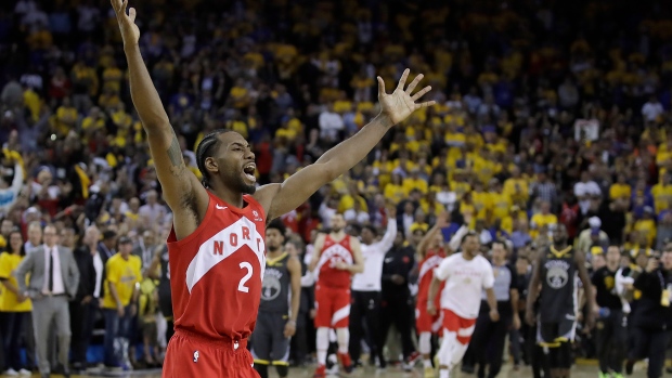 Kawhi Leonard of the Toronto Raptors wins NBA Finals MVP award