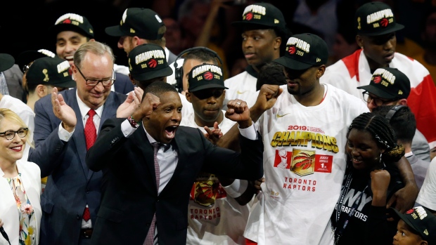 Comical video of Raptors fan retiring Kawhi Leonard's jersey goes viral