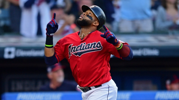 Carlos Santana receives standing ovation at Indians' home opener