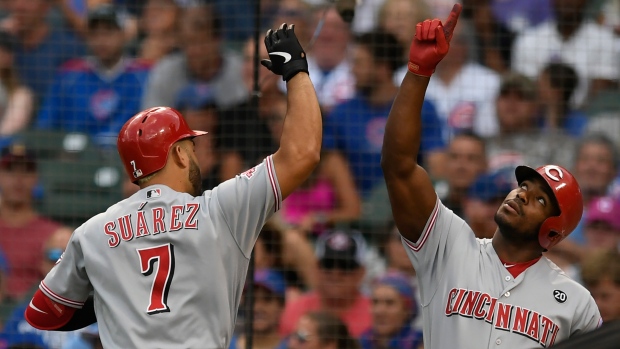 Eugenio Suarez hits 3 home runs, leads Cincinnati Reds past