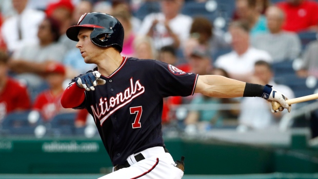 Trea Turner crushes a go-ahead grand slam that gives the USA a 9-7 lead in  the eighth inning