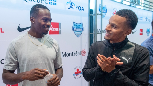 Aaron Brown and Andre De Grasse