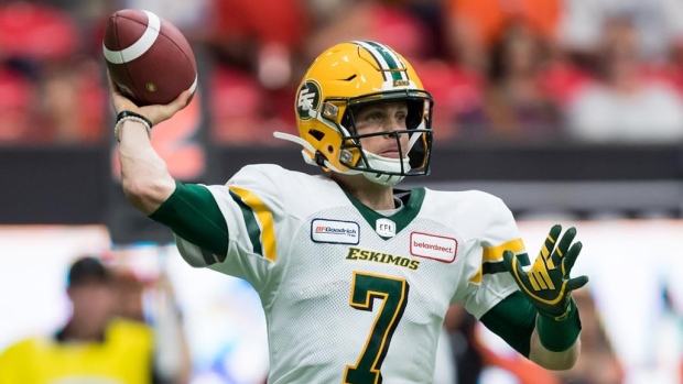 Edmonton Eskimos QB Trevor Harris out Friday vs Hamilton 