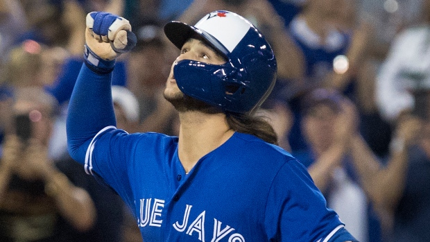 Blue Jays rookie Bo Bichette sets major-league record for doubles