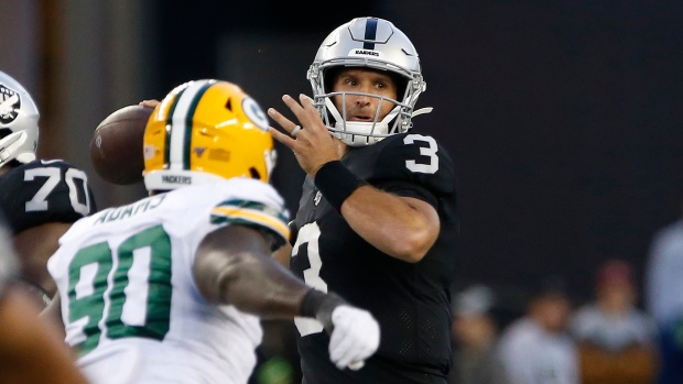 Ex-Pitt QB Nathan Peterman is 'growing' on Raiders coach Jon