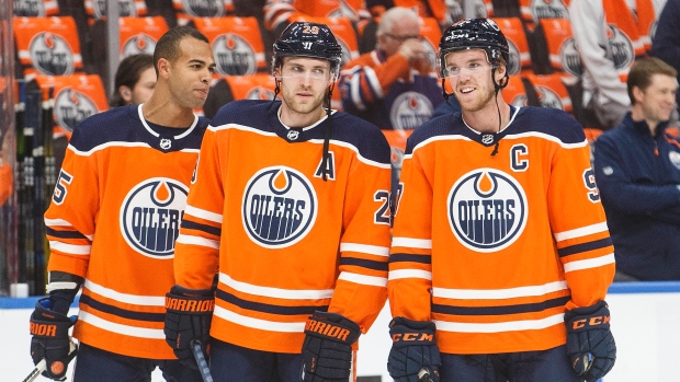 Darnell Nurse Leon Draisaitl Connor McDavid