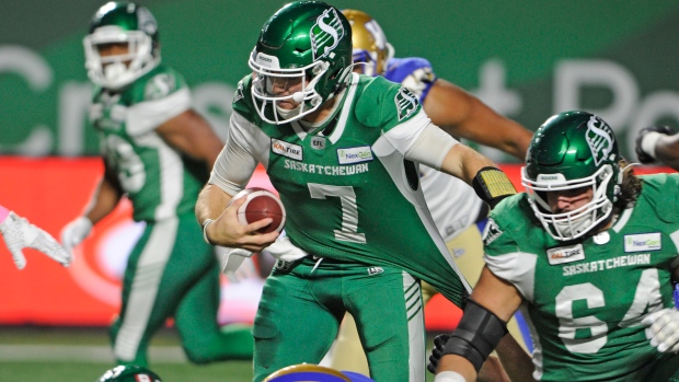 Roughriders quarterback Cody Fajardo misses practice with back injury