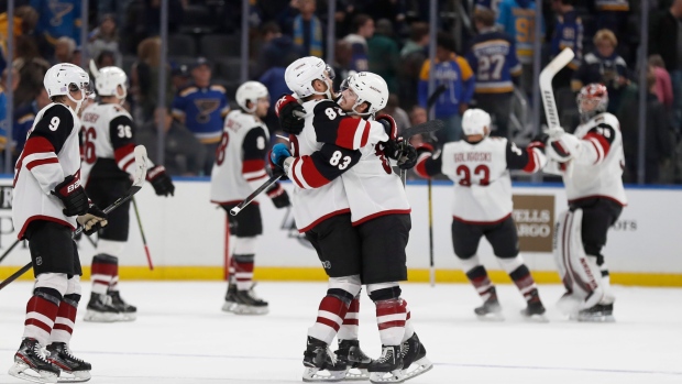 Arizona Coyotes celebrate