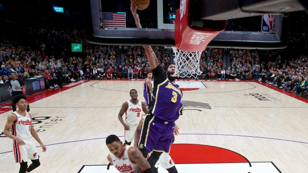 LeBron James leads Los Angeles Lakers to playoff rout of Portland