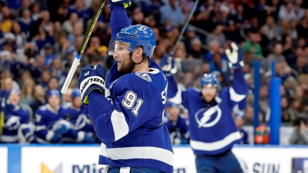 Tampa Bay Lightning C Steven Stamkos not returning against Blues