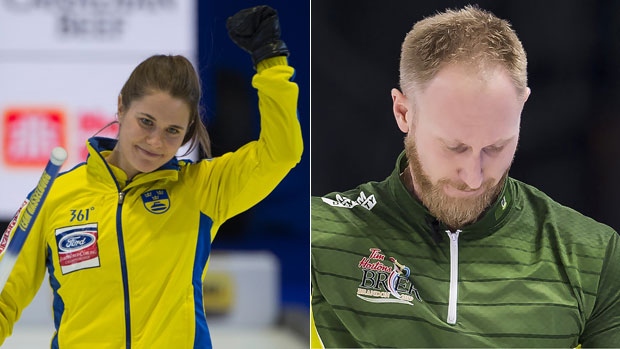 Anna Hasselborg and Brad Jacobs 