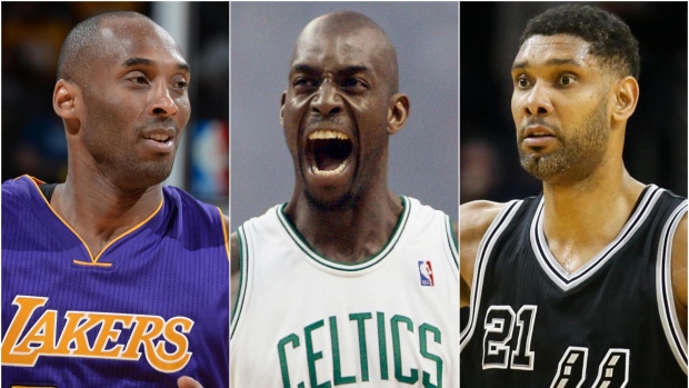 Kobe Bryant, Tim Duncan, and Kevin Garnett headline Basketball