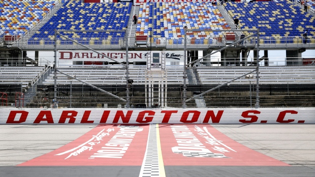 Darlington Raceway with no fans