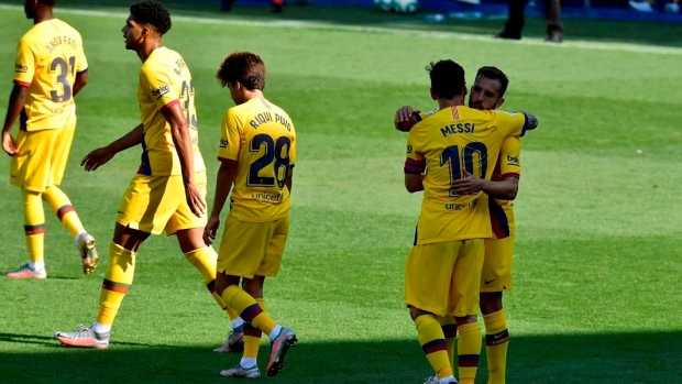 Lionel Messi, Barcelona celebrate