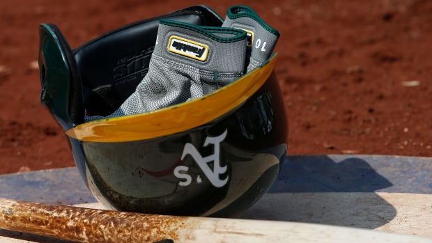 Oakland Athletics batting helmet