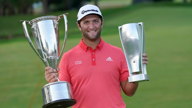 Jon Rahm Makes Miracle Putt In Playoff To Win Bmw Mackenzie Hughes Headed To Tour Championship Tsn Ca