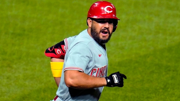 Eugenio Suarez homers three times as Reds beat Pirates, who lose Anthony  Alford to injury